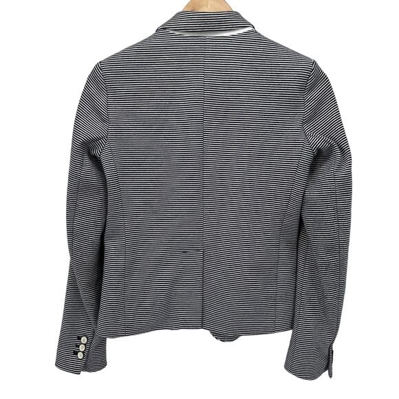 Gap Jacket Womens 2 The Academy Blazer Blue White Striped Preppy Coastal - Picture 3 of 8